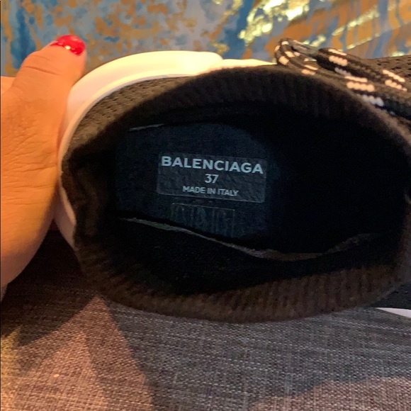 Balenciaga Lace-Up Speed Sock Sneakers - Picture 6 of 6